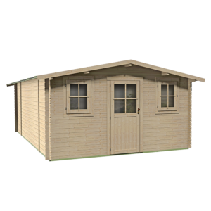 Alce Dublino Express 398x496 – Gerätehaus aus Holz mit Fenstern – 398x496x229 cm