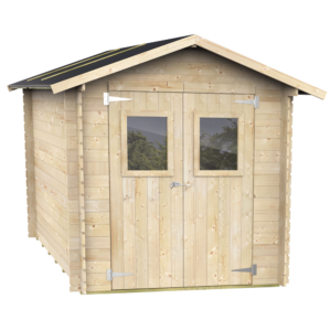 Alce Roby 198x198 – Gartenhaus aus Holz – Mit Fenstern und Doppelflügeltür – 198x198x215 cm