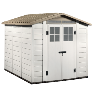 Garofalo Tuscany Evo 240 – Gerätehaus – Mit Fenstern und Doppeltür – 202,5 × 242,5 × 220 cm